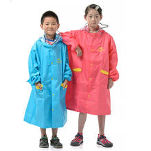 Fashion Girls Hooded Raincoat Kids  Outdoor Raincoat Kid Poncho Reflective Rain Coat Girls Rain Poncho 2024 - buy cheap