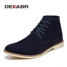 DEKABR Brand Men Ankle Boots Fashion Chelsea Boots Daily Comfortable Shoes Black Classic Boots Men Work Footwear Botas Hombre 2024 - buy cheap