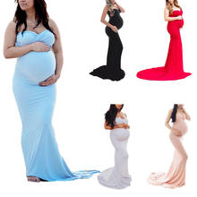 Pregnant Women'S Photography Clothing Chiffon Dress Mopping Long Skirt Strapless Tube Top Lace Dress Photo Shoot Skirt 2021 New 2024 - buy cheap