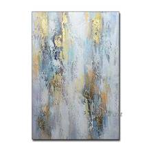 Quality Interior Decor Real Gray Oil Painting Art Pure Handmade Abstract Canvas Wall Art Paintings Piece Artwork For Hotel Wall 2024 - buy cheap