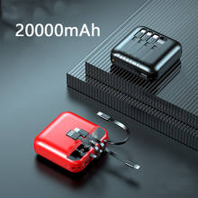 Banco de energía de 20000mAh, cargador de batería externo portátil, USB tipo C, para iPhone, Xiaomi, tableta, Poverbank con luz 2024 - compra barato