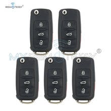 Remtekey 5pcs Flip remote key 4 button 5K0837202AE 315 Mhz for VW Bettle CC EOS Golf Jetta Passat Tiguan Touareg 2014 2015 2016 2024 - buy cheap