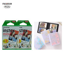 Fujifilm instax mini filme 8, mini 9, 7s, 50, 90, câmera instantânea, filme de papel + álbum de fotos de 3 "álbum de filme organizador 64 bolsos 2024 - compre barato