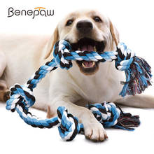 Benpaw brinquedo interativo para cães médios e grandes, corda gigante indestrutível para animais de estimação, brinquedo de mastigar, seguro, limpeza dos dentes, jogo de limpeza 2024 - compre barato