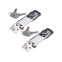 Um par de fechadura de segurança de 3 polegadas, de aço inoxidável, com chave, cadeado, galpão, portão, barco, acessórios marinhos 2024 - compre barato