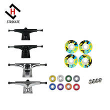 STRIKATE 5 inch Skateboard Trucks High Printing Bone color 52*32mm Wheels with High Speed ABEC-11 Bearings Package 2024 - buy cheap