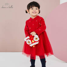 DBW16949 dave bella winter baby girl's Christmas dots sweater dress children fashion party dress kids infant lolita clothes 2024 - buy cheap