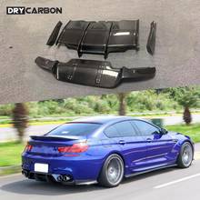 For 6 Series Carbon Fiber Rear Lip Diffuser Splitters Aprons for BMW F06 F12 F13 M6 2012-2016 PSM Style Car Bumper Guard 2024 - buy cheap