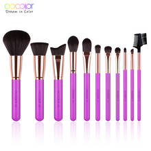 Docolor 11PCS Professional Makeup Brushes Powder Foundation Contour Eyeshadow Make Up Brushes Cosmetics Soft Synthetic Hair 2024 - buy cheap