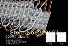 100 pcs/lot LED Sign SMD 5050 led module ,cool white 3 leds/pcs DC 12v waterproof ,ip 65 ,wholesale 2024 - buy cheap