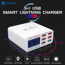 Sunshine SS-304Q 6 Ports USB Quick Charge 3.0 Digital Display Fast Charging Device for iPhone Andorid iPad Tablet Fast Charger 2024 - buy cheap