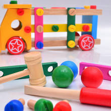 Juego de bloques de construcción de madera para niños, juguete de construcción con bloques de madera, multifunción, con tornillo de bola, envío gratis 2024 - compra barato