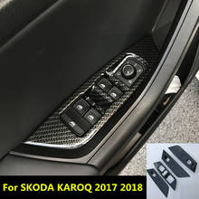 For Skoda Karoq 2017 2018 Car Window Switch Adjust Lift Panel Cover Trim Garnish Frame Car Stickers Car Styling accessories 4pcs 2024 - buy cheap