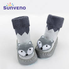 Baby Shoes socks Children Infant Cartoon Socks Baby Gift Kids Indoor Floor Socks Leather Sole Non-Slip Thick Towel Socks 2024 - buy cheap