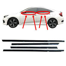 4Pcs For Honda Civic 8th 9th 10th 2006-20112012-2015 2016-2019 Car Weatherstrip Window Moulding Trim Seal Belt Exterior Styling 2024 - buy cheap