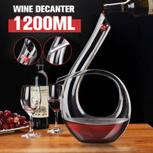 Durable 1200ml Big Decanter Handmade Crystal Red Wine Brandy Champagne Glasses Decanter Bottle Jug Pourer Aerator For Family Bar 2024 - buy cheap