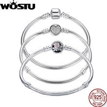 WOSTU-pulsera y brazaletes de Plata de Ley 925 para mujer, colgante Original, joyería fina, para hacer regalos 2024 - compra barato