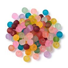 100pcs 4/6/8/10mm Transparent Frosted Glass Beads Round Shape Matte Beads Candy Mixed Color DIY Bracelet Necklace Jewelry Making 2024 - buy cheap