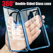 Double sided Magnetic Metal Glass Case For Xiaomi Redmi Note 9 9S 8 8T 7 8A 9A K20 9T Pro Note 10 lite POCO X3 NFC F1 360 Cover 2024 - buy cheap