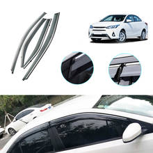 Window Visor Smoke Car Window Visors For TOYOTA YARIS L sedan 2017-2019 Car Sun Rain Guard Wind Deflectors 2024 - buy cheap