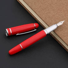 Luxury Quality New Chinese Red Medium Nib GIFT Fountain Pen Elegante Calligraphy Ink Pens Stationery Office School Supplies 2024 - buy cheap