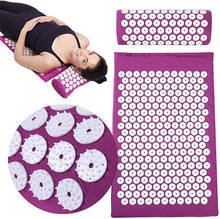 Eco Mat Acupressure Massager Natural Linen Cotton Acupuncture Mats +Pillow Back Reflexology Trigger Point Massage Stress Relief 2024 - buy cheap