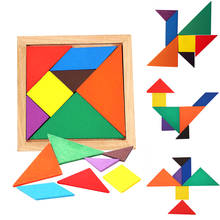 Magnetic 3D Puzzle Tangram Game Learning Educational Drawing Board Games Wooden Toy Gift For Children Brain Tease Juguetes 2024 - buy cheap