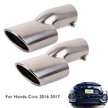 Silenciador de escape trasero para coche Honda Civic, puntas de salida de tubo trasero de 10. ª generación, 2016, 2017, 1 unidad 2024 - compra barato