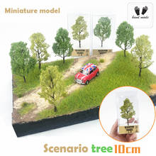 Миниатюрная модель сценарное дерево 10 см модель материалы поезда песок стол сцена Применимая пропорция: 1:35-1:7 2 2024 - купить недорого