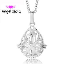 Pingente de óleo essencial angel bola lucky l072, gaiola de latão 20.5mm para diy 2024 - compre barato