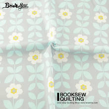 Booksew-Telas textiles con diseño de girasol para costura, tela de sarga 100% de algodón, con estampado Floral, para manualidades y edredones, color gris 2024 - compra barato