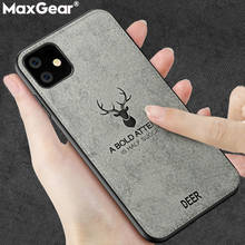 Тканевый чехол с рисунком оленя для iPhone 11 Pro Max XS X XR, силиконовый тканевый Ультратонкий чехол для iPhone 6 6S 7 8 Plus iPhone11 2024 - купить недорого