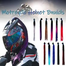 60cm Motorcycle Helmet Dreadlocks Women Helmet Dreadlocks Ponytail Braid Motocross Bicycle Helmet Punk Hair Decoration 2024 - buy cheap