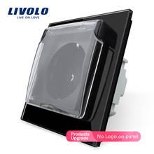 Livolo, стандарт ЕС, водонепроницаемая розетка с 2 контактами, настенная розетка, AC110 ~ 250 В, 16A, настенная вилка с водонепроницаемым покрытием 2024 - купить недорого