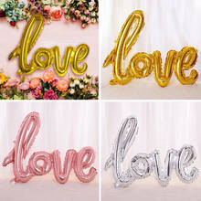 Ligatures Love Letter Foil Balloon Engaged Wedding Anniversary Valentine's Day Happy Birthday Party Decoration Photo Props 2024 - buy cheap