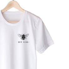 Bee Kind T Shirt Graphic Tees 2021 New Christmas Top Letter Casual Women Vintage Plus Size Tshirt Punk Korean Clothes Tee 2024 - buy cheap