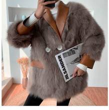 Jaquetas de pele falsa femininas, casacos quentes para o inverno 2020, novo, design solto, peludo, com pelo, para mulheres, roupa externa para o inverno 2024 - compre barato