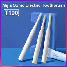 Оригинальная звуковая электрическая зубная щетка XIAOMI MIJIA T100 Беспроводная перезаряжаемая USB Водонепроницаемая ультразвуковая автоматическая зубная щетка 2024 - купить недорого