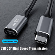 Удлинительный кабель USB C Type C Male к USB-C Женский удлинитель шнура для MacBook Pro Dell ASUS Xiaomi Thunderbolt 3 кабель-удлинитель 2024 - купить недорого