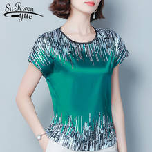 blusas mujer de moda 2022 summer women blouses short sleeve print chiffon blouse plus size tops womens tops and blouses 3816 50 2024 - buy cheap