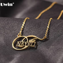 UWIN Stainless Steel Custom Name Necklace With Small Chain for Women DIY Pendant Jewelry For Drop Shipping 2024 - buy cheap