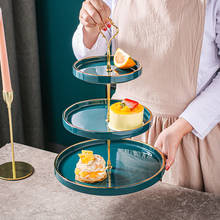 Modern Ceramic Three-layer Cake Stand Fruit Dessert Display Tray Household Tableware Candy Bread Tray Kitchen Utensils Porcelain 2024 - buy cheap