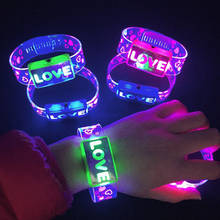 Led Bracelets Luminous Led Light Up Glowing Bangle Bracelet Glow In The Dark Wedding Light For Party Decoration Gifts Kids toys 2024 - buy cheap