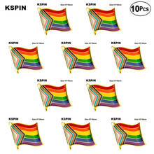Progress Pride  Flag Lapel Pin Flag badge Brooch Pins Badges 10Pcs a Lot 2024 - buy cheap