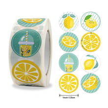 Lemon Thank You Sticker 2.5 cm 500pcs Seal Label per roll for Ordering Business Handmade Baking Party Supplies 2024 - buy cheap