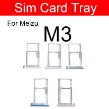 SIM Card Tray Holder For Meizu M3 Micro Sim Card Slot Adapter Replacement Repair Parts White & Gold & Gray & Pink & Blue 2024 - buy cheap
