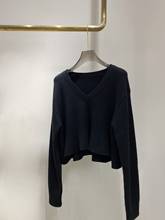 new ladies fashion 2021 long sleeve sexy casual solid color v-neck sweater 1021 2024 - buy cheap