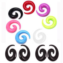 MODRSA 1Piece Punk Black Acrylic Snail Tunnel Plugs Spiral Taper Flesh Gauge Ear Expander Stretching Body Jewelry Piercing Oreja 2024 - buy cheap