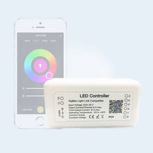 Controlador de tira de luz inteligente Tuya Zigbee 3,0, Controlador LED RGB + CCT, IP20, Control ligero, funciona con el asistente de Google Alexa 2024 - compra barato