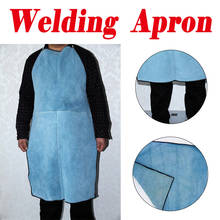 60*95cm Welding Apron Leather Cowhide Welder Heat Insulation Protection Safety Workwear Equipment 2024 - buy cheap